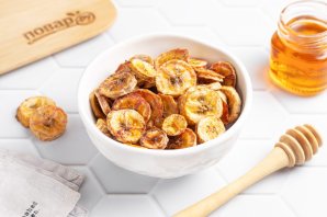 Банановые чипсы с медом Банановые чипсы с медом
