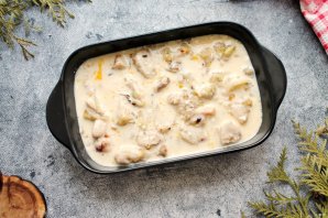 Запеканка из лососевых молок