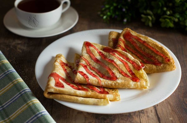 Тонкие блинчики на молоке Тонкие блинчики на молоке