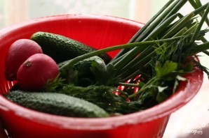 Окрошка на минеральной воде Окрошка на минеральной воде