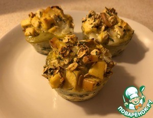 Закусочные кексы с яблоком и тофу