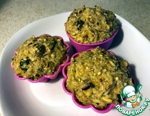 Овсяные маффины с яблоком и клюквой