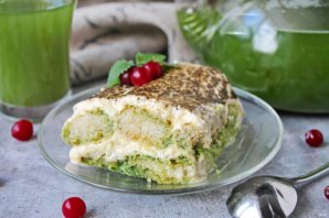 Тирамису с чаем матча Тирамису с чаем матча