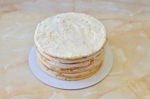 Торт «Молочная девочка» с бананами Торт «Молочная девочка» с бананами