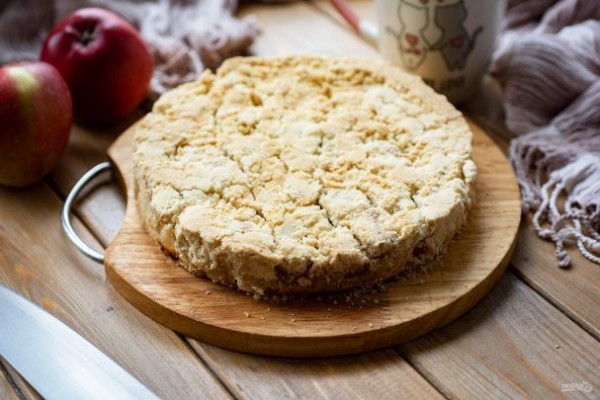 Насыпной пирог с яблоками без манки Насыпной пирог с яблоками без манки