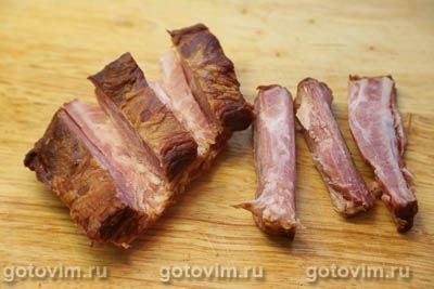 Борщ с фасолью и копченостями Борщ с фасолью и копченостями