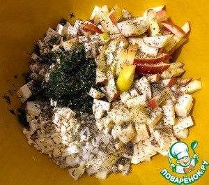 Закусочные кексы с яблоком и тофу