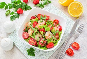 Салат с креветками по-французски Салат с креветками по-французски