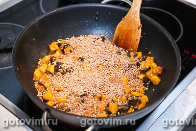 Каша из полбы с грибами и тыквой Каша из полбы с грибами и тыквой