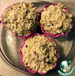 Овсяные маффины с яблоком и клюквой