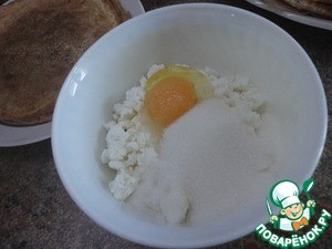 Блинная запеканка с творогом и вишней Блинная запеканка с творогом и вишней