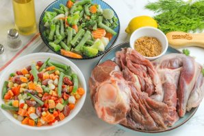 Баранья нога в духовке с овощами Баранья нога в духовке с овощами