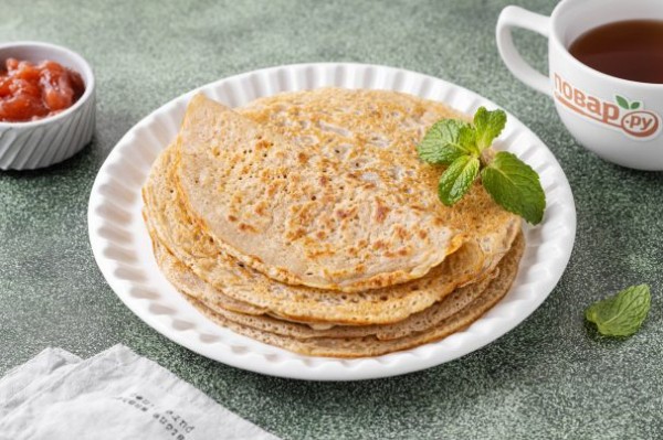 Пшенично-гречневые блины без молока и яиц Пшенично-гречневые блины без молока и яиц