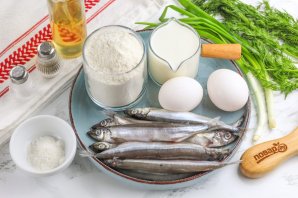 Заливной пирог с мойвой Заливной пирог с мойвой