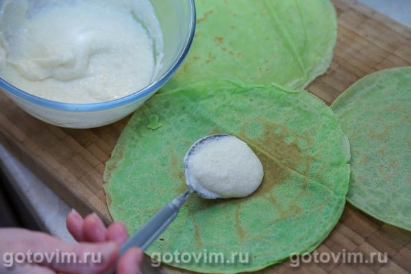 Блинный торт «Роза» с заварным кремом Блинный торт «Роза» с заварным кремом