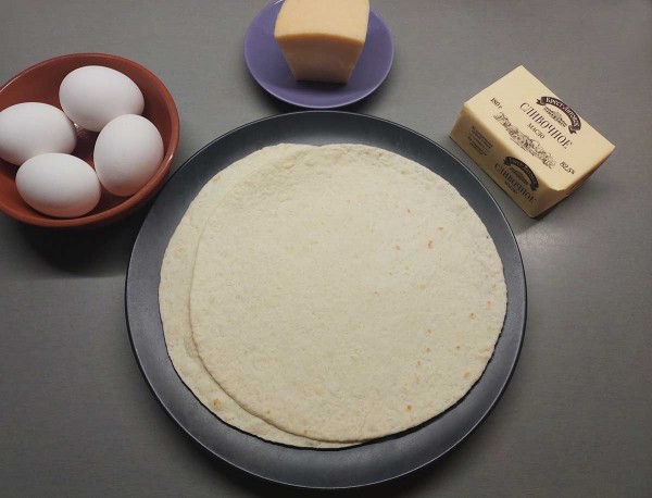 Яичница в тортилье Яичница в тортилье