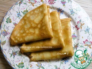 Блинчики на кокосовых сливках Блинчики на кокосовых сливках