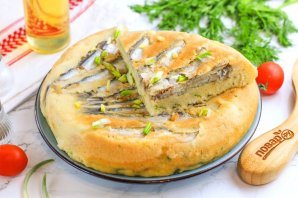 Заливной пирог с мойвой Заливной пирог с мойвой