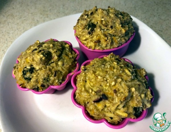 Овсяные маффины с яблоком и клюквой