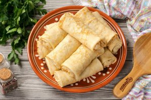 Блинчики с мясом, морковью и капустой Блинчики с мясом, морковью и капустой