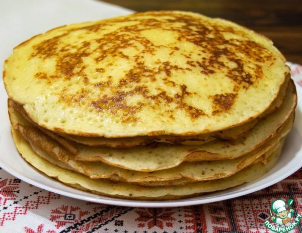 Мордовские блины с манкой Мордовские блины с манкой