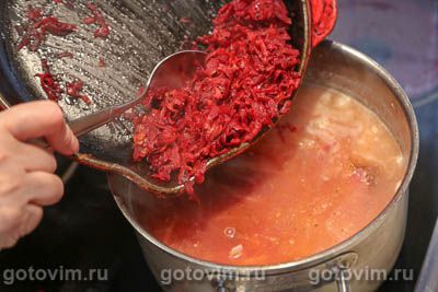 Борщ с фасолью и копченостями Борщ с фасолью и копченостями