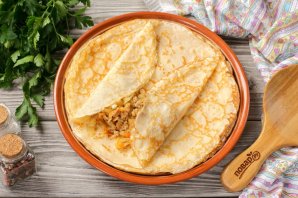 Блинчики с мясом, морковью и капустой Блинчики с мясом, морковью и капустой