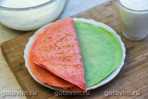 Блинный торт «Роза» с заварным кремом Блинный торт «Роза» с заварным кремом