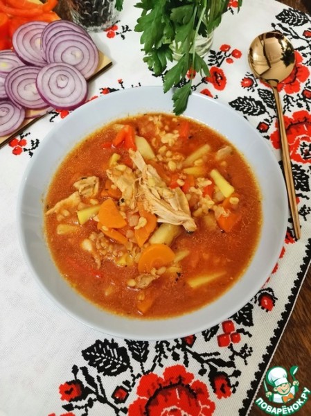 Куриный суп с булгуром Куриный суп с булгуром