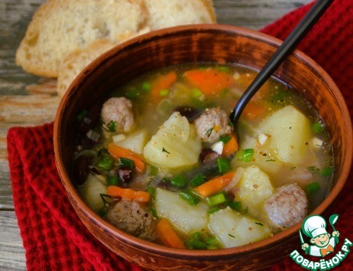 Рагу с фасолью и фрикадельками Рагу с фасолью и фрикадельками