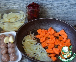 Рагу с фасолью и фрикадельками Рагу с фасолью и фрикадельками