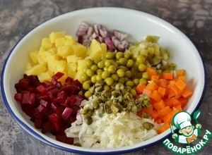 Винегрет с пекинской капустой и каперсами Винегрет с пекинской капустой и каперсами