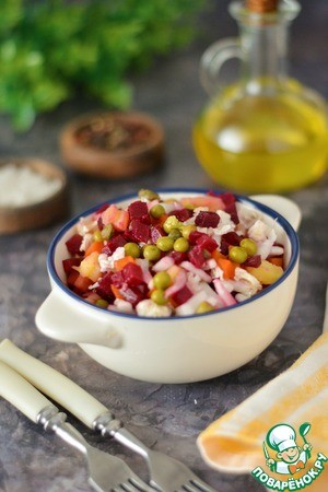 Винегрет с пекинской капустой и каперсами Винегрет с пекинской капустой и каперсами