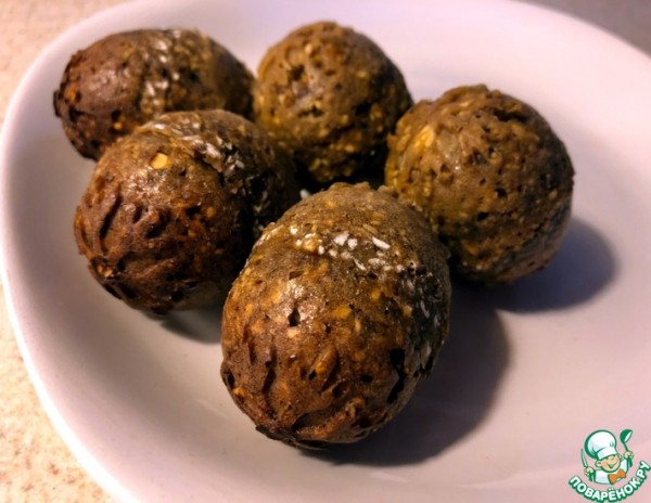 Овсяные "яйца" в сферических формочках Овсяные "яйца" в сферических формочках