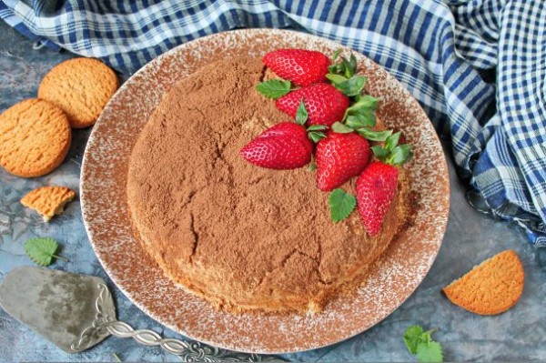 Торт из овсяного печенья без сметаны Торт из овсяного печенья без сметаны