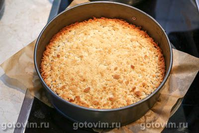 Постный тертый пирог с вареньем