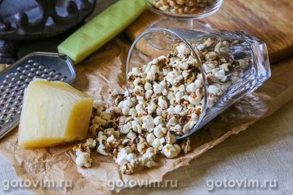 Попкорн с сыром на сковороде