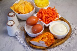 Салат "Ананасовое кольцо" Салат "Ананасовое кольцо"