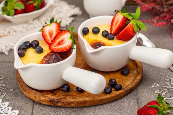 Запеченный крем из ряженки Запеченный крем из ряженки