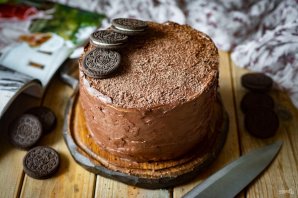 Блинный торт с кремом чиз Блинный торт с кремом чиз