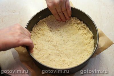 Постный тертый пирог с вареньем