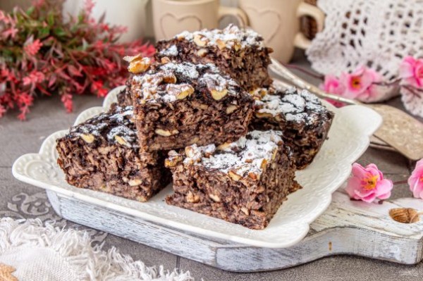 Пирог из овсянки без муки с бананами Пирог из овсянки без муки с бананами