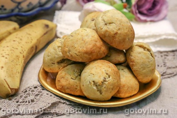 Постное печенье с бананом