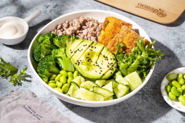 Боул с зеленой гречкой Боул с зеленой гречкой