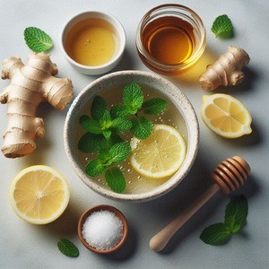 Фруктовый салат с мятным лимонным дрессингом Фруктовый салат с мятным лимонным дрессингом