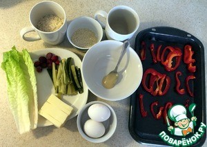 Кимбаб с перцем и маринованным огурцом Кимбаб с перцем и маринованным огурцом