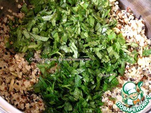 Мятный салат из киноа с зеленью Мятный салат из киноа с зеленью