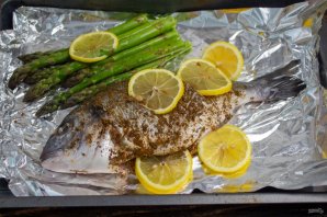 Дорадо со спаржей Дорадо со спаржей