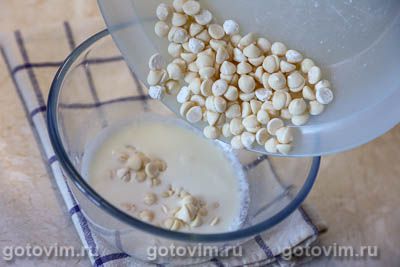 Крем из манго с белым шоколадом и сливками Крем из манго с белым шоколадом и сливками