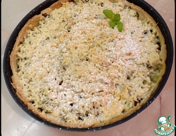 Песочный пирог со щавелем и ревенем Песочный пирог со щавелем и ревенем